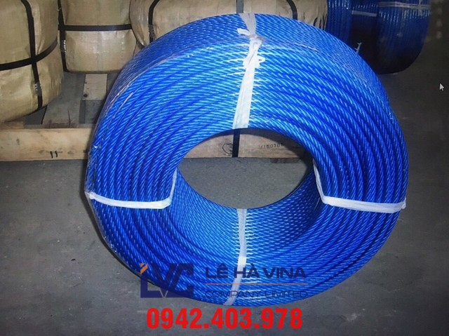 cáp bọc nhựa, cáp thép, cáp thép bọc nhựa, cáp cứng viễn thông, cáp cẩu,