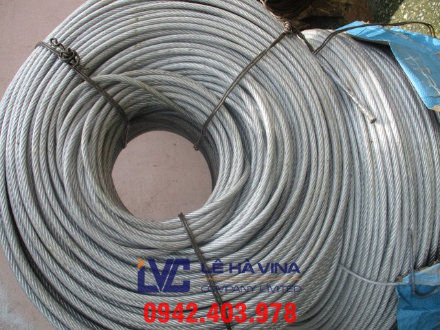 Cáp bọc nhựa, cáp thép, Dây cáp bọc nhựa, cáp 6x19+IWRC, cáp 6x19+IWRC bọc nhựa đen