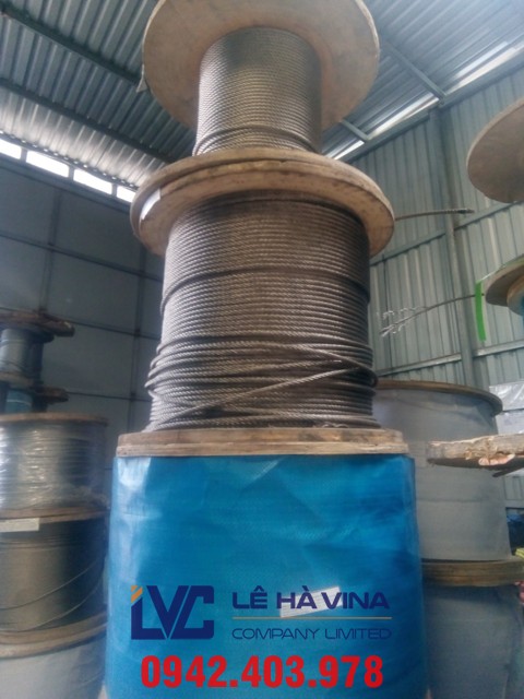 cáp inox, ốc xiết cáp, cáp thép, cáp inox 6x19+FC, cáp inox Lê Hà