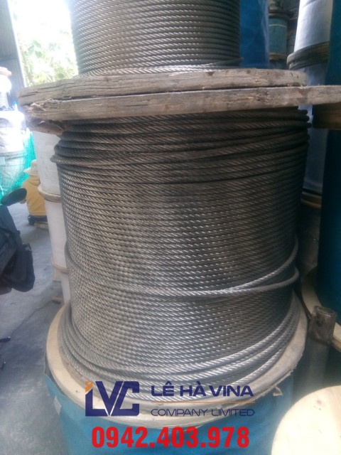 cáp inox, ốc xiết cáp, cáp thép, cáp inox 6x19+FC, cáp inox Lê Hà