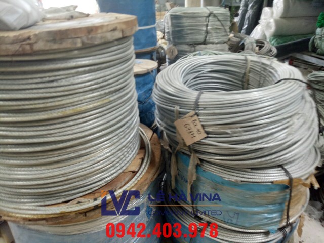 dây cáp thép bọc nhựa, cáp thép bọc nhựa, cáp thép, Dây cáp bọc nhựa 2.5mm, cáp thép Lê Hà