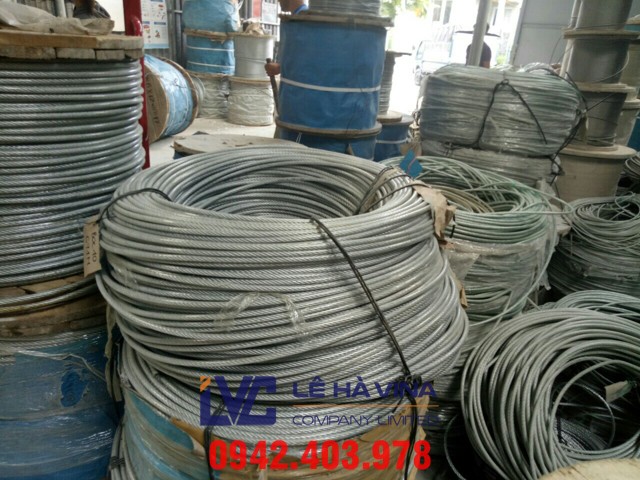 dây cáp thép bọc nhựa, cáp thép bọc nhựa, cáp thép, Dây cáp bọc nhựa 2.5mm, cáp thép Lê Hà