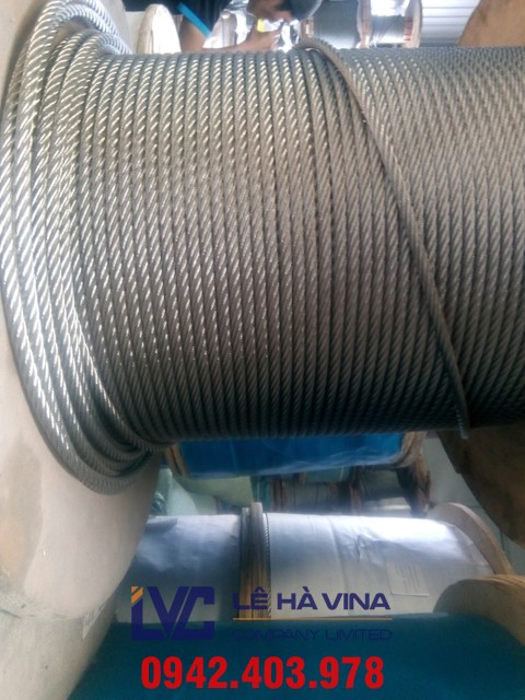 cáp inox 304, cáp inox 304 D16, cáp thép, cáp thép inox, ốc xiết cáp