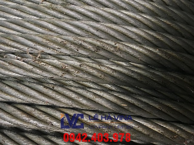 cáp không mạ, cáp thép, Cáp không mạ D40mm, cáp thép nhập khẩu, Cáp không mạ D18mm