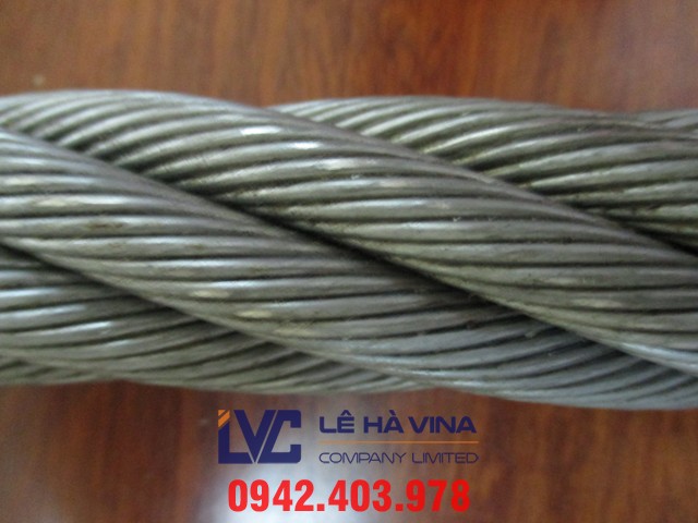 Cáp không mạ 6x36+FC, cáp không mạ, cáp thép không mạ, cáp thép, cáp thép Lê Hà