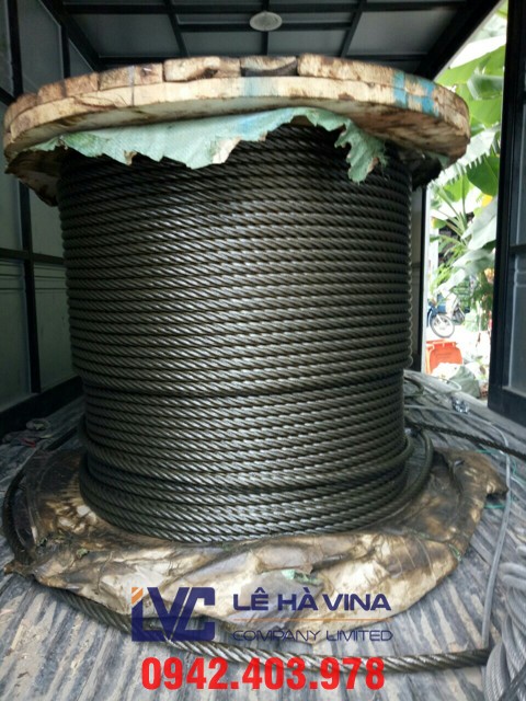 Cáp không mạ 6x36+FC, cáp không mạ, cáp thép không mạ, cáp thép, cáp thép Lê Hà