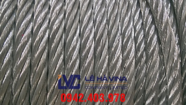 dây cáp thép không mạ 6x37, cáp thép, cáp thép không mạ, ốc xiết cáp, bộ ốc xiết cáp D18mm