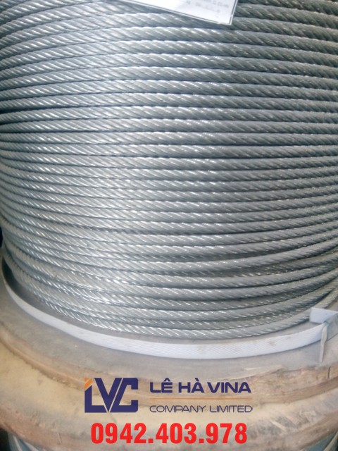  cáp mạ 6x12+FC, cáp mạ, Ốc xiết cáp, cáp mạ 6x12+FC phi 10, phụ kiện cáp, bộ ốc xiết cáp