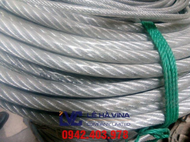 cáp bọc nhựa, cáp thép, cáp mạ, cáp mạ kẽm, cáp thép Lê Hà