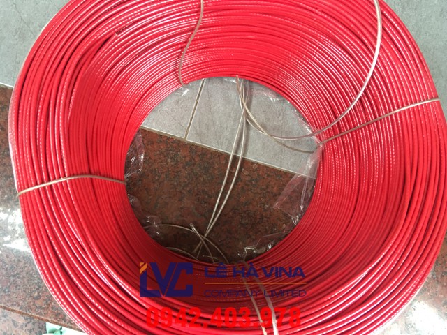 cáp bọc nhựa đỏ, cáp inox 304, cáp bọc nhựa, cáp thép, dây cáp bọc nhựa