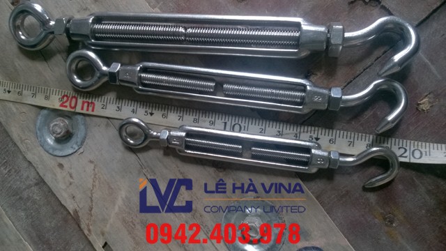 Cáp mạ kẽm, tăng đơ 2 đầu, tăng đơ 2 đầu ma ní, ốc xiết cáp, phụ kiện cáp thép