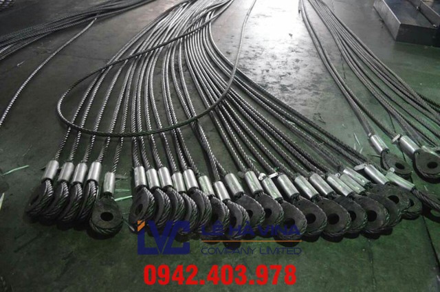 Sling cáp thép, Sling cáp thép D14mm, sling cáp, cáp thép, cáp thép Lê Hà