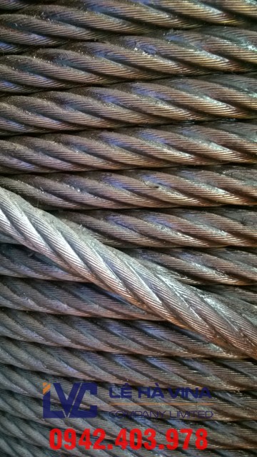 cáp thép không mạ, cáp thép, cáp thép Lê Hà, pa lăng, ma ní omega