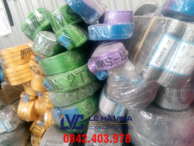 cáp vải cẩu hàng, cáp vải cẩu hàng 4 tấn, cáp mạ, dây cáp mạ Trung Quốc, sling cáp thép