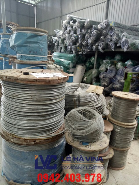cáp thép 6x37+IWRC, cáp bọc nhựa phi 8, cáp bọc nhựa, cáp 1x7 phi 10, cáp thép