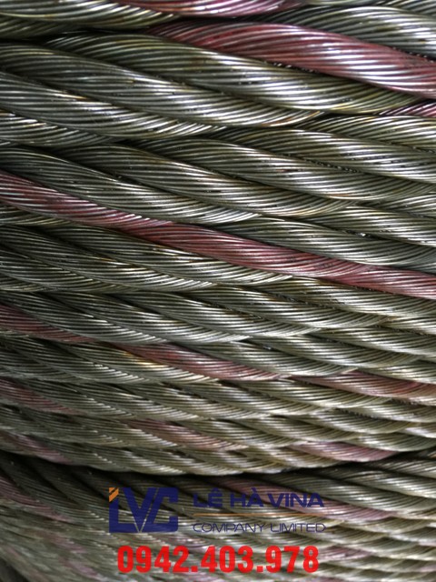 cáp thép 6x37+IWRC, cáp bọc nhựa phi 8, cáp bọc nhựa, cáp 1x7 phi 10, cáp thép