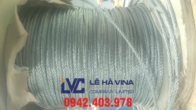 cáp mạ 6x12+FC, cáp mạ, cáp mạ 6x12, cáp thép, cáp thép mạ, cáp thép Lê Hà